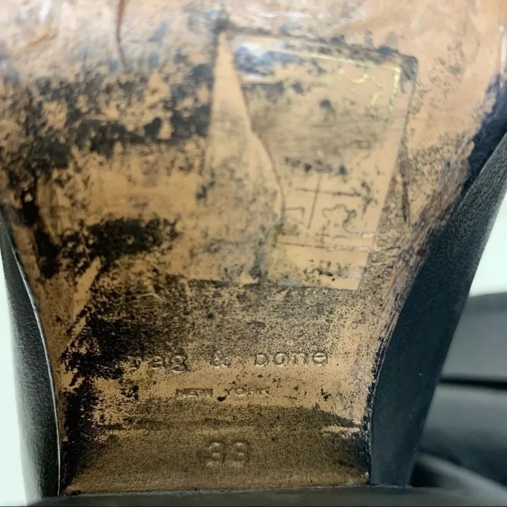 Rag & Bone Harrow Bootie - Black, Size EU 38/ US 8 - Picture 10 of 12